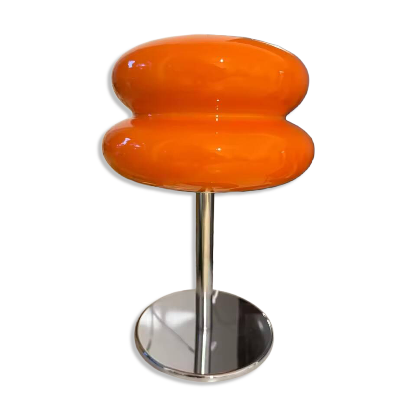 Orange Bauhaus style table lamp