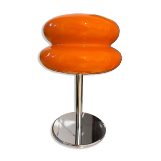 Orange Bauhaus style table lamp