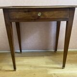 Small walnut writing table. 1 drawer, excellent condition.