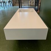 1970s jardinière table in white formica made by Roche Bobois.