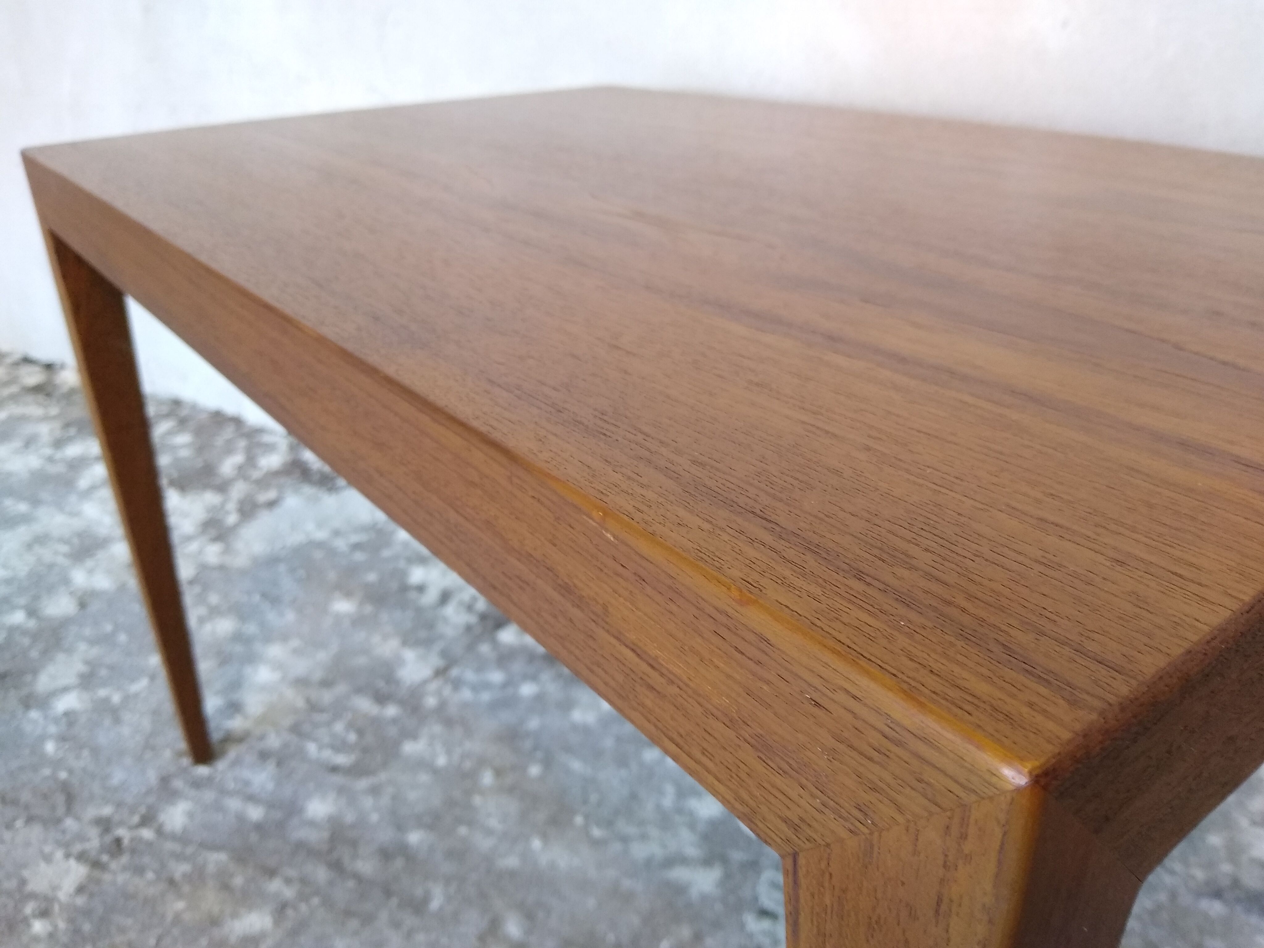 Teak coffee table by S. Hansen for Haslev, Denmark, 60