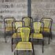 Six chaises en métal perforé seducta René Malaval