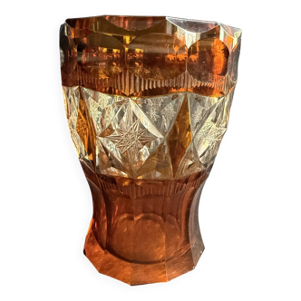 Amber Crystal Vase – Bohemia