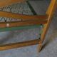 Bed with green metal braces 1960 a person foldable
