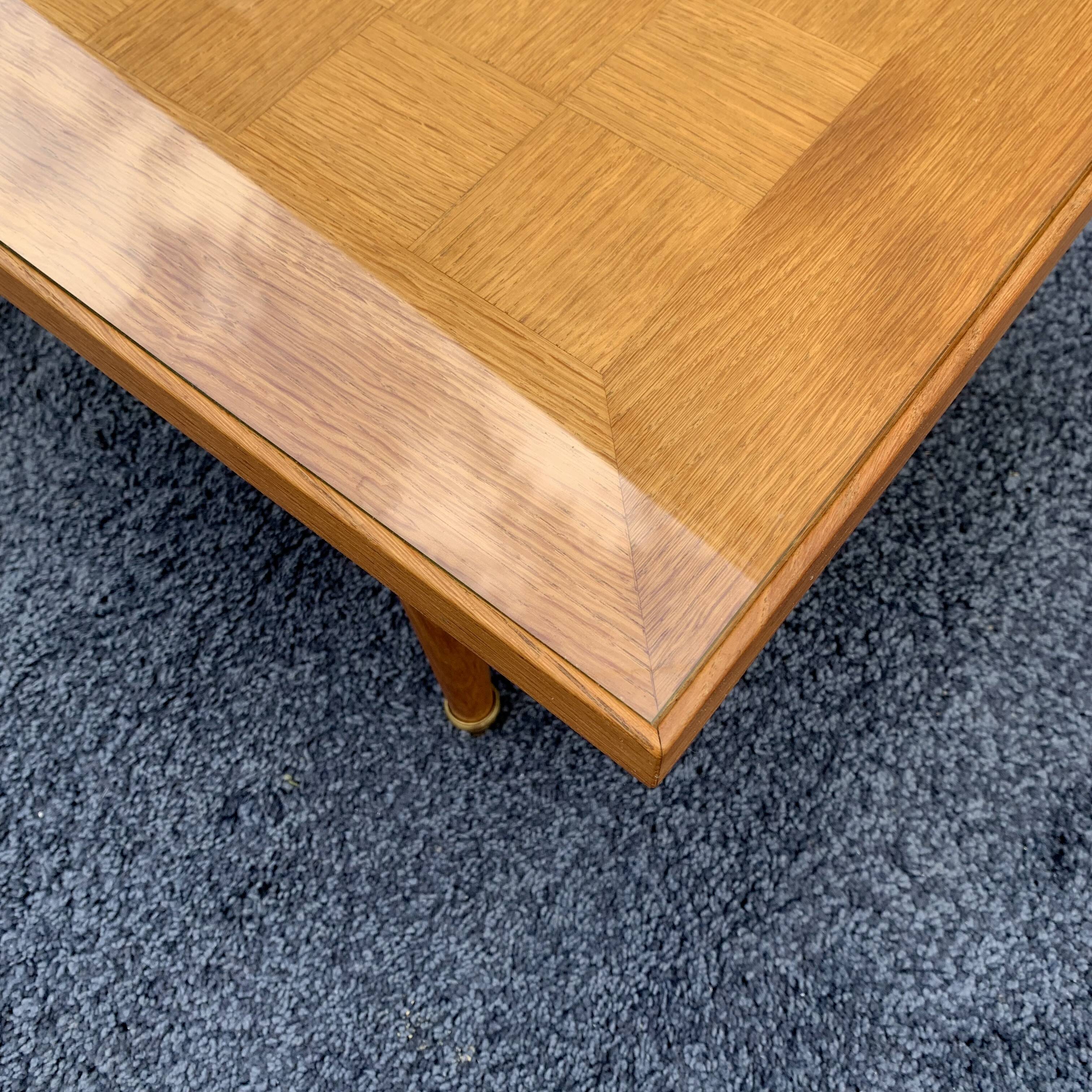1960s oak checkerboard coffee table