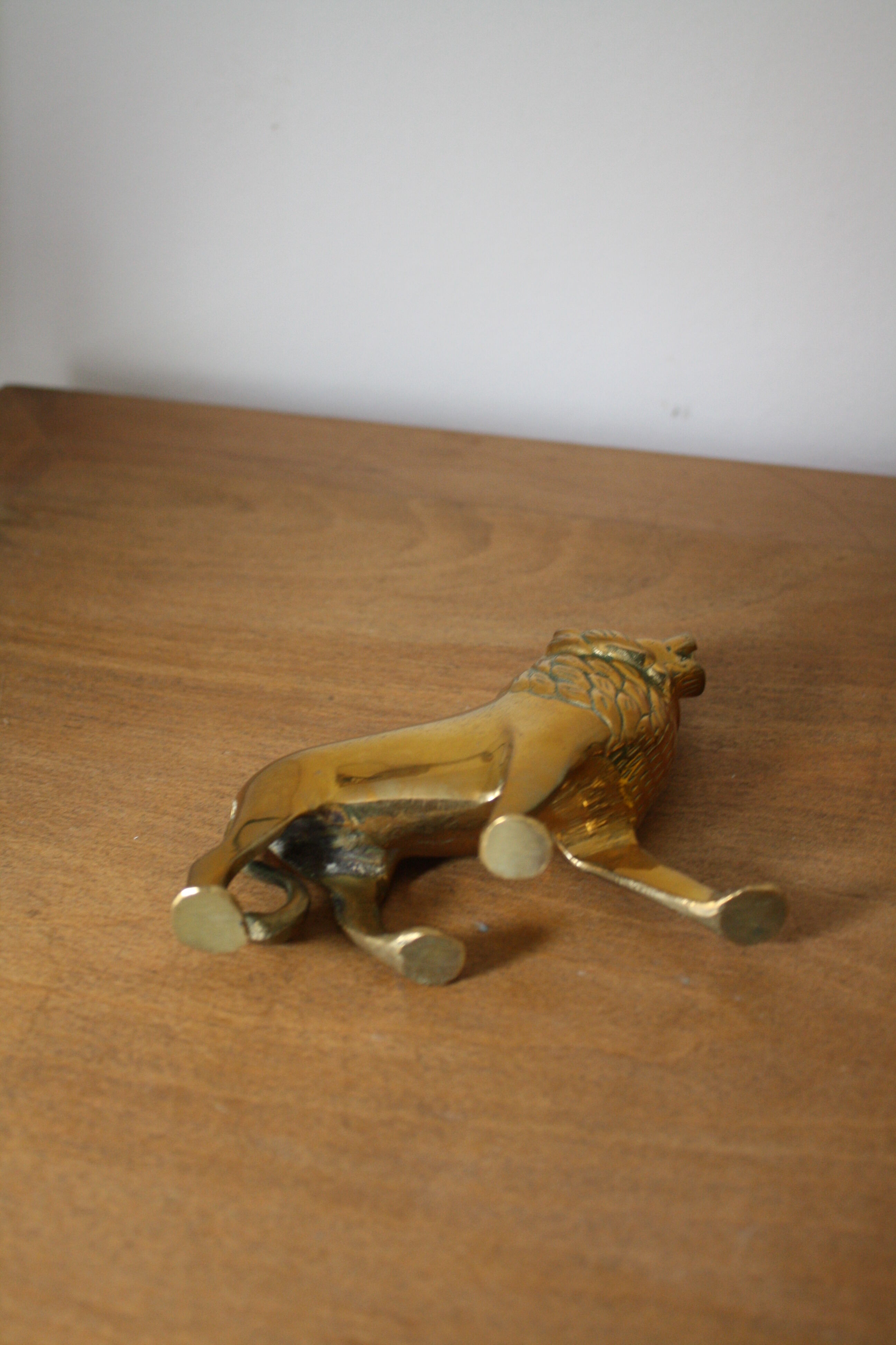 Vintage brass lion