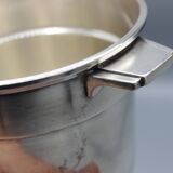 small champagne ice bucket cooler silver metal bottle art deco