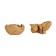 Scandinavian Modern Set of 2 Organic Bowls in Swedish Burl Wood, circa 1990s