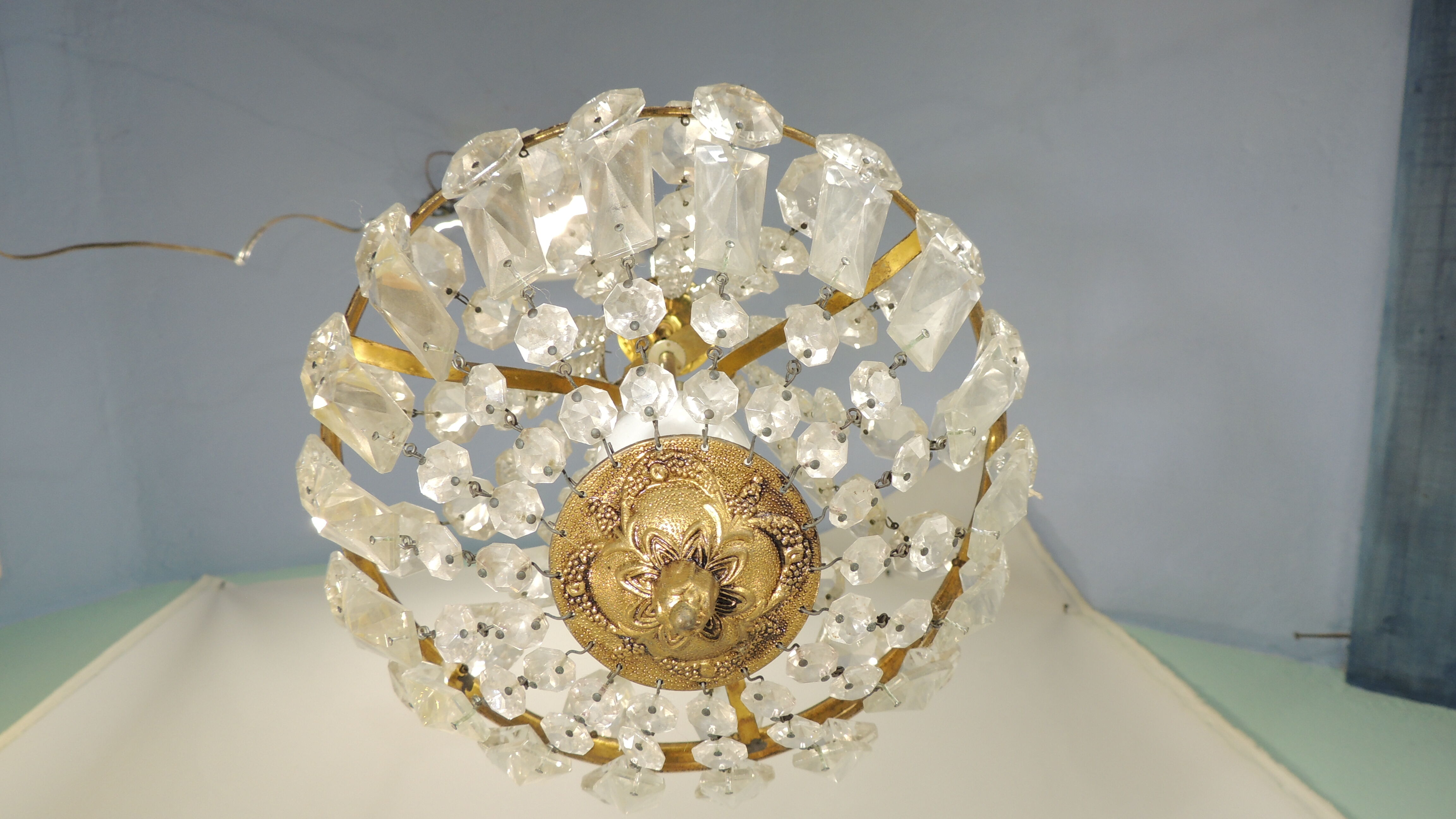 Old hot air balloon chandelier