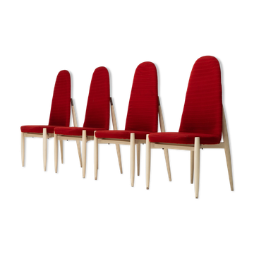 Ensemble de 4 chaises Miroslav Navratil, années 1970
