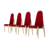 Ensemble de 4 chaises Miroslav Navratil, années 1970