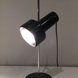 Adjustable lamp in black lacquered metal and chrome France 70s