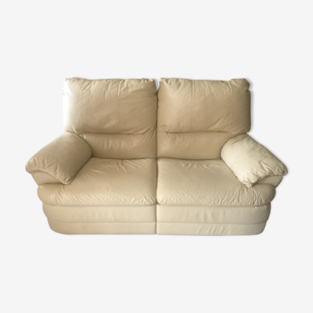 Two-seater leather sofa