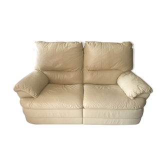 Two-seater leather sofa