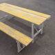Ensemble table pliante et bancs de guinguette
