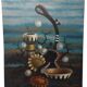 Gianfranco Rontani . Lucca (1926-2018) large oil on canvas 118 x 97 surrealist