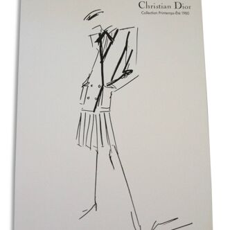 Christian Dior: jolie illustration/ tirage dessin/croquis de mode