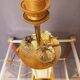 Large designer lamp in brass and ivory lacquer
