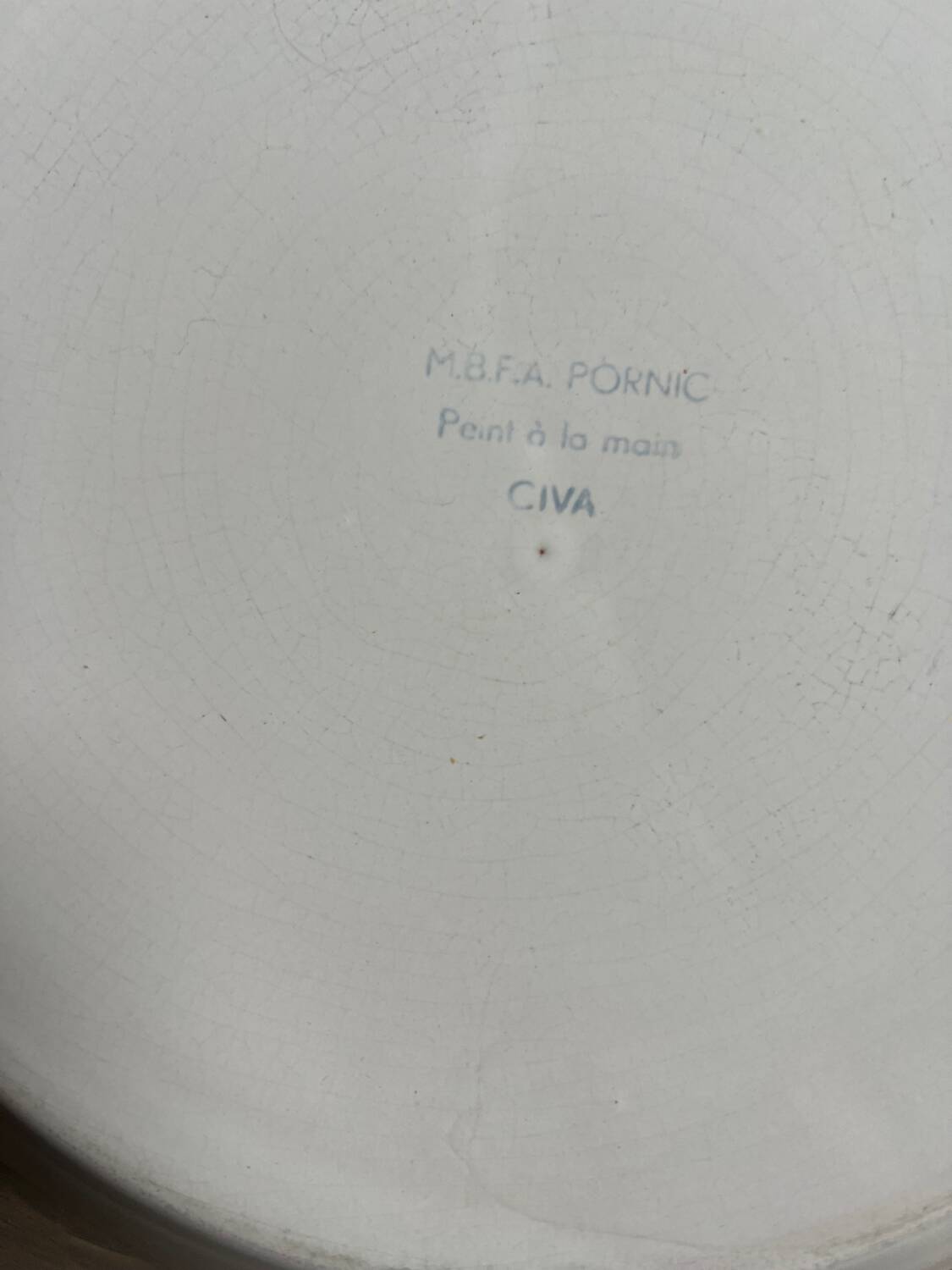 4 dessert plates signed Pornic