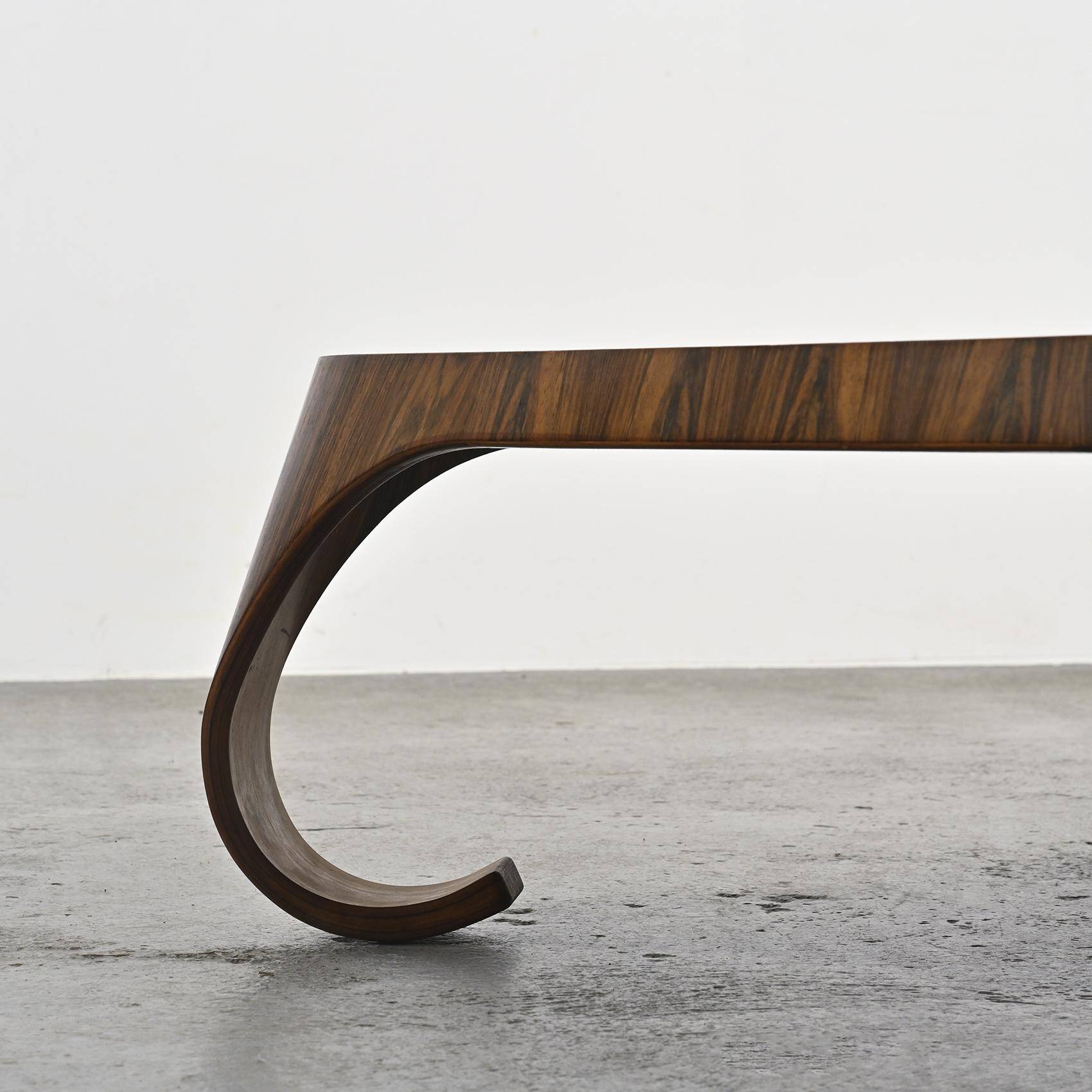 Mitzukaeshi table attributed to Isamu Kenmochi, Tendo Mokko Japan 1969