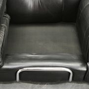 1970s Italian Two-Seat Sofa by Adriano Piazzesi in Chrome and Leatherette