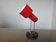 DELAMAS lamp in red lacquered aluminium and chrome metal from the 1960s.
