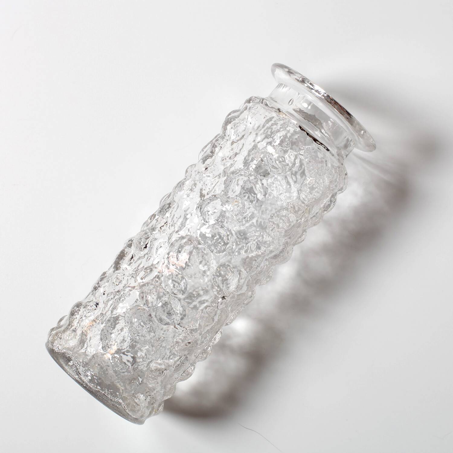 Vintage Stylish Pressed Glass Bubble Vase Designed by Vladislav Urban / 196