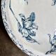 Shallow round plate Lunéville in blue ironstone, "Tulip" service.