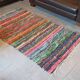 Multicolored woven cotton rug - 108cm x 180cm