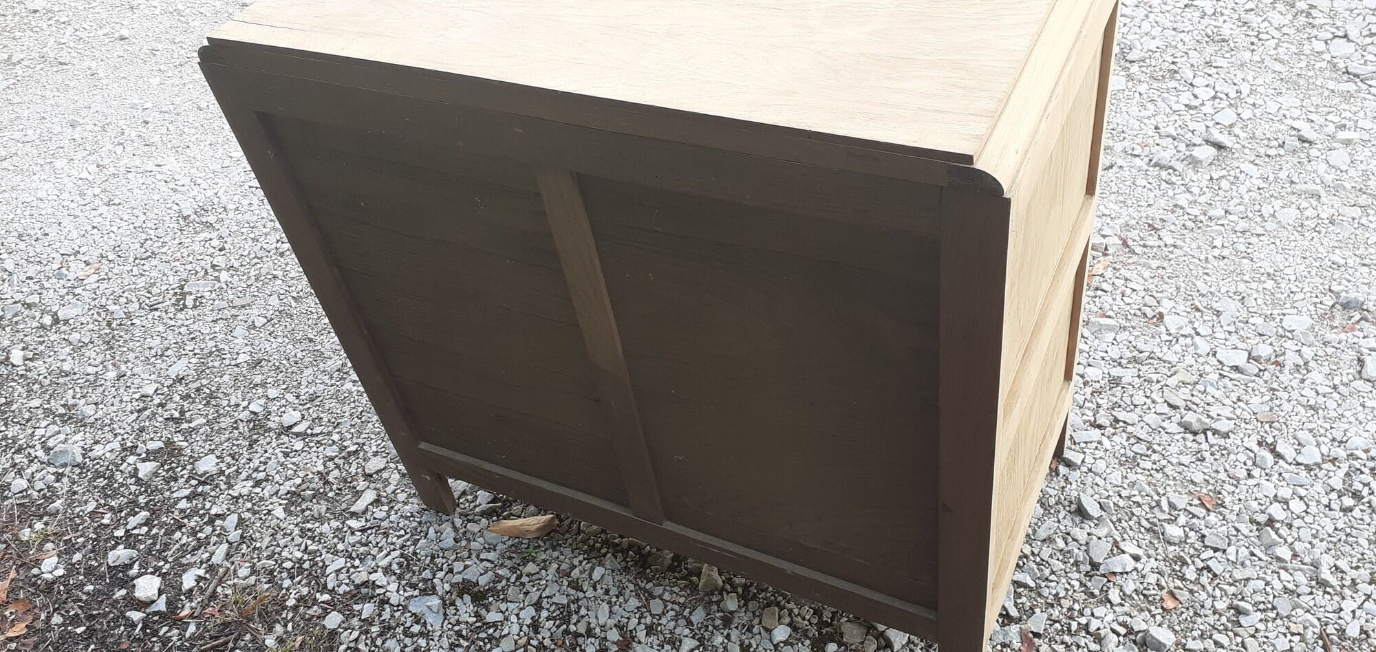 Art deco chest of drawers 3 drawers in solid oak wood brut 30s