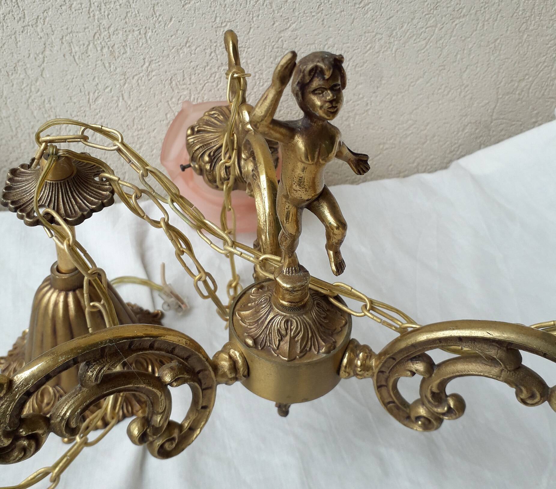 Chandelier or bronze pendant light