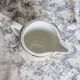 Vintage earthenware milk jug from Moulin des Loups – Gold floral motif