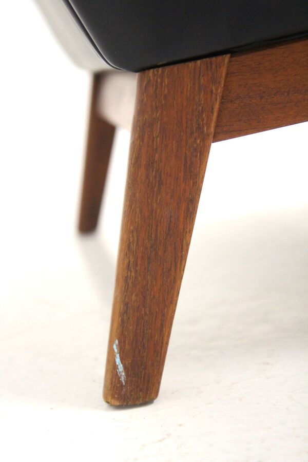 Fauteuil en cuir, Karl Erik Ekselius, Suède, 1960