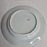 Ancient plate in earthenware of Moustiers 18th, 19th