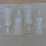1 set of 6 champagne flutes