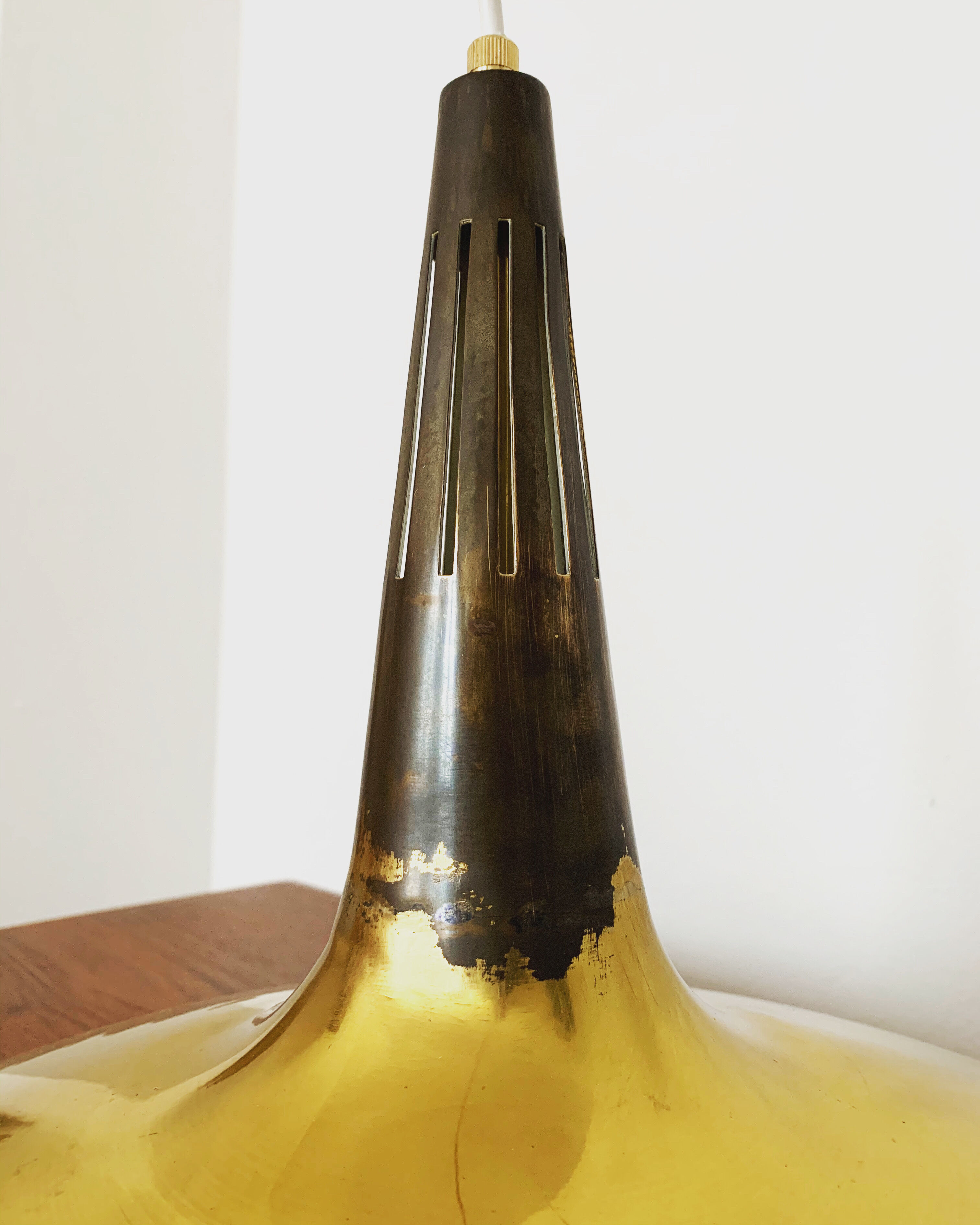 Swedish Mid-Century Modern brass pendant lamp