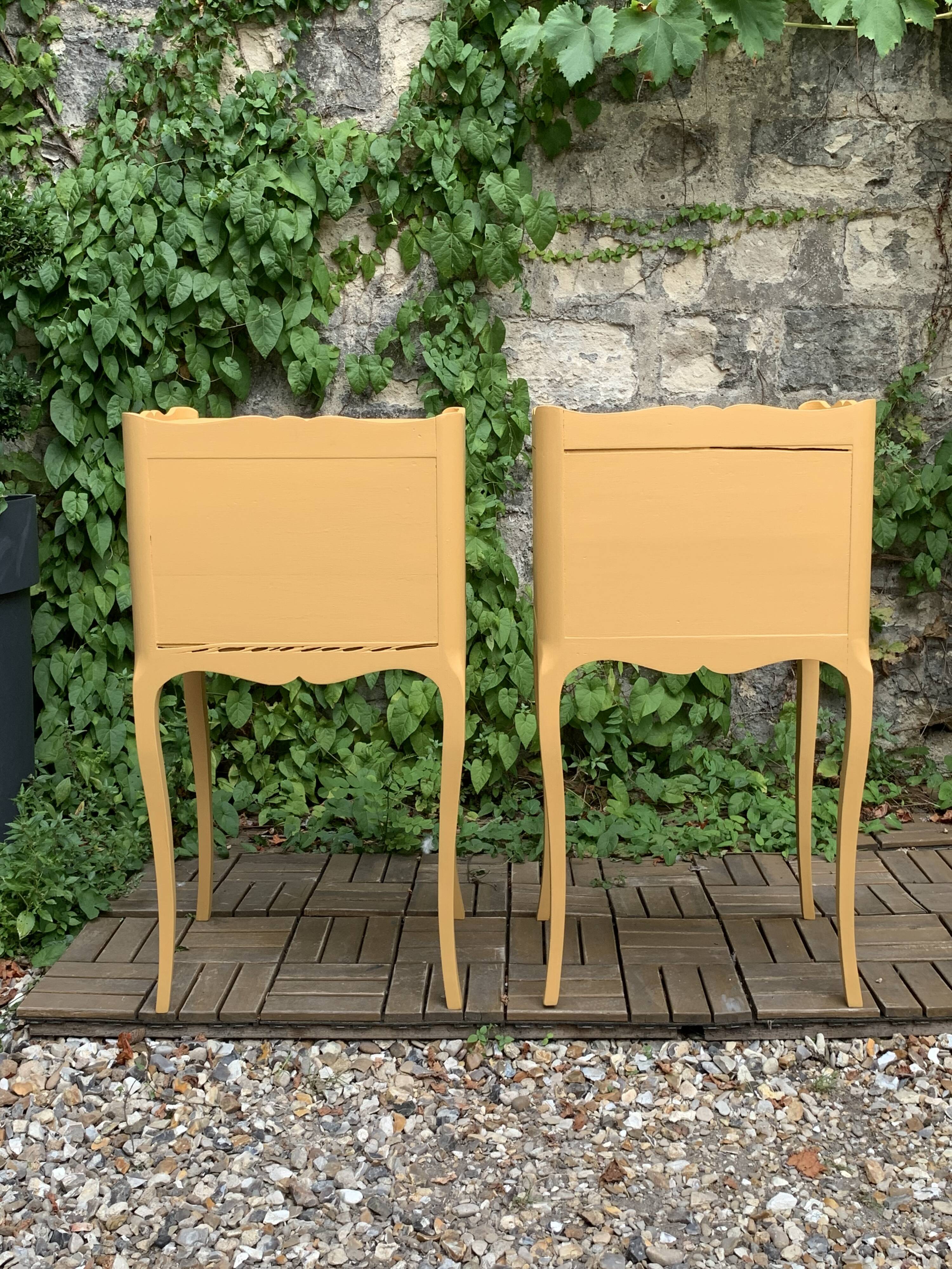 Pair of vintage Louis XV style bedside tables