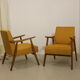 Pair of Scandinavian armchairs 1960 curved armrests. Ref Mimosa