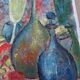 Tableau nature morte style cubiste signé