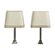 Paire de lampe en chrome et métal brossé