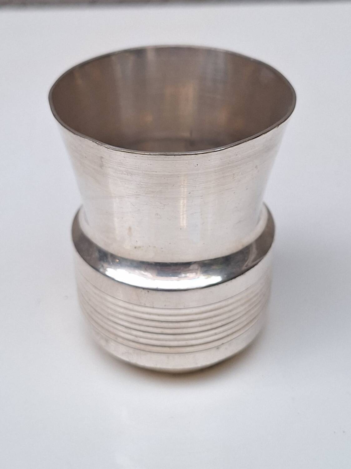 Silver-plated metal cup