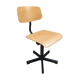Black metal workshop chair - seated - vintage style adjustable wood file