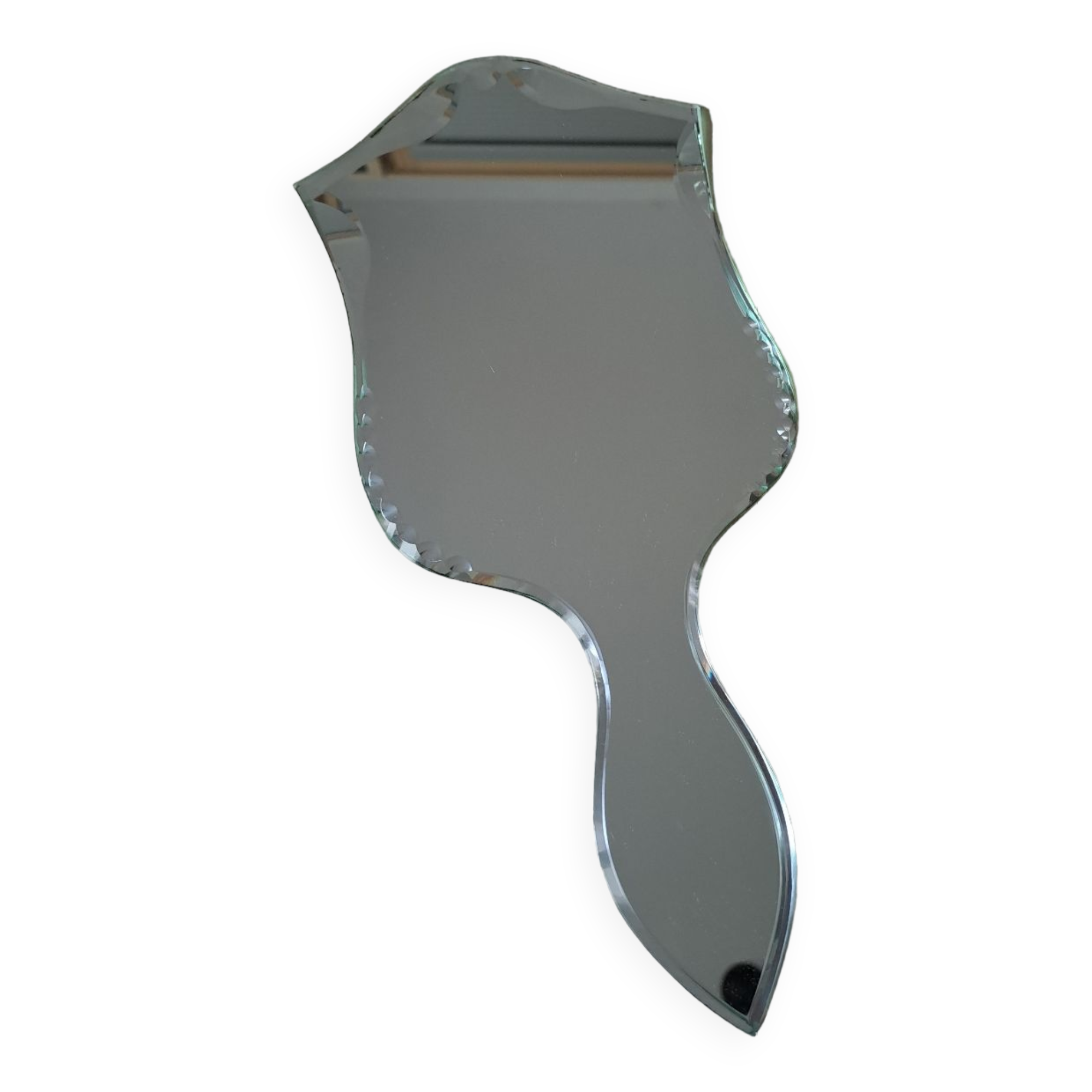Beveled hand mirror