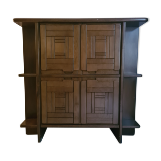 Solid wood graphic cabinet