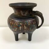 Ancient Chinese bronze tripod vase