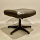 Fauteuil et ottoman en cuir, 1960