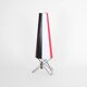 Swedish Space-Age Floor Lamp in Red, White & Black Plastic, 1950s–60s