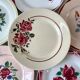 Set of 6 flat plates mismatched Digoin Sarreguemines (Corsica, Cibon, etc.)