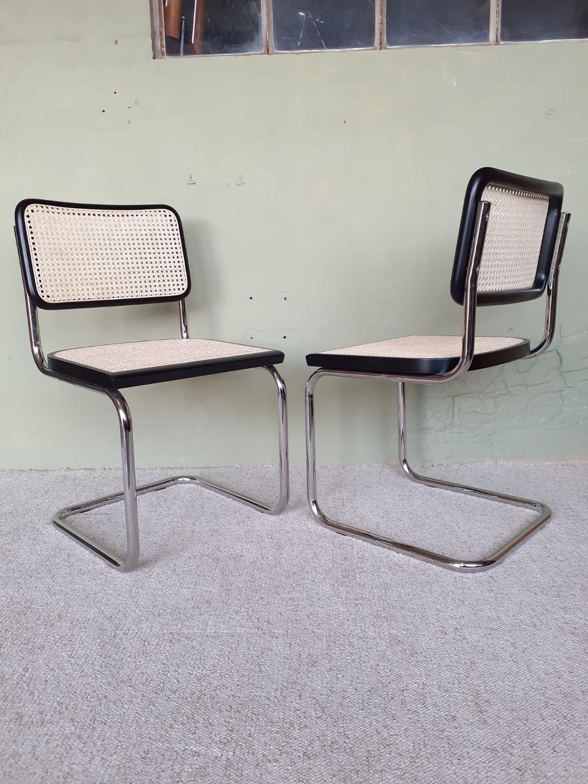 Pair of chairs b32 cesca by Marcel Breuer