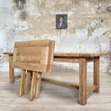 Solid oak farm table